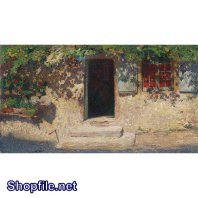 TSD3582 - Tranh sơn dầu khu nhà cổ xưa